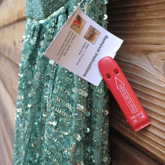 NWT Mac Duggal SEQUINED ONE SHOULDER DRAPED LACE UP GOWN 5687 Green Size 14 - Picture 13 of 16